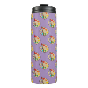 Artist Palette with Paint Brush Thermal Tumbler