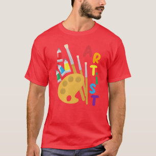 Artist Pallete Paint Brush friend T-Shirt