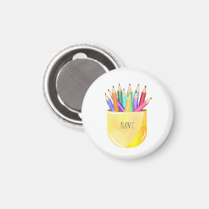 Artist Pencils NAME Colourful Fun Fridge Art Magnet