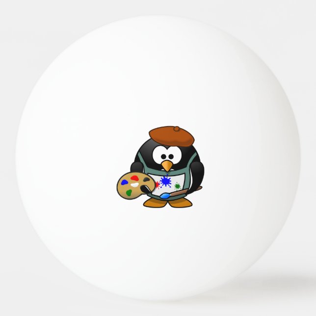 Artist Penguin Ping Pong Ball (Front)