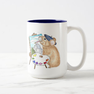 Artist Pika Plein Air Painter Yosemite  Two-Tone Coffee Mug