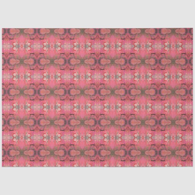 Artist Pink Black Large Abstract Geometric Tissue Paper (Front)