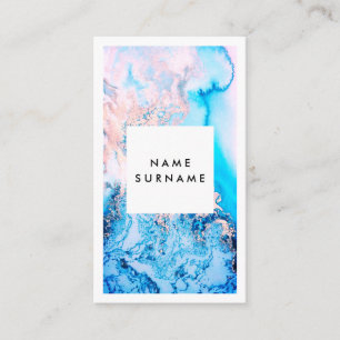 Artist Pink Watercolor Vertical Business Card