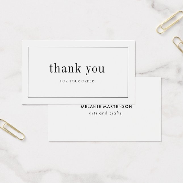 Artist Product Elegant Order Thank You Card (Office)