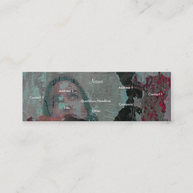 Artist Profile Card - Customisable (Front)