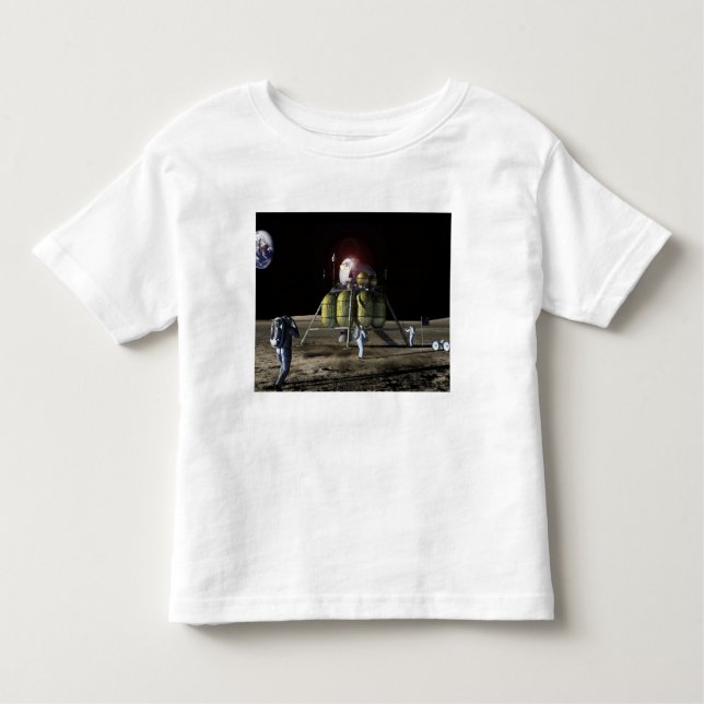Artist rendition of a new spaceship to the moon 2 toddler T-Shirt (Front)