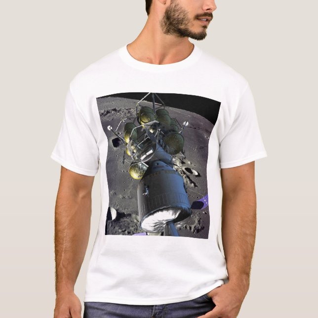 Artist rendition of a new spaceship to the moon T-Shirt (Front)