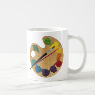 Artist`s palette colour wheel coffee mug