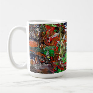 Artist’s Palette: Expressive Paint Stroke Pattern Coffee Mug