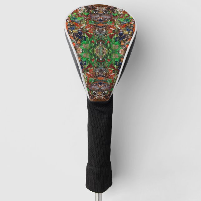 Artist’s Palette: Expressive Paint Stroke Pattern Golf Head Cover (Front)