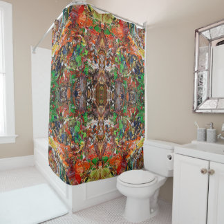 Artist’s Palette: Expressive Paint Stroke Pattern Shower Curtain