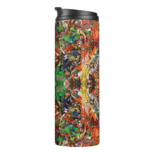 Artist’s Palette: Expressive Paint Stroke Pattern Thermal Tumbler