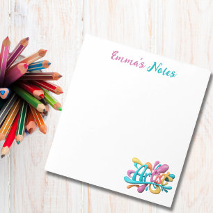 Artist Script Typography,Colourful, Modern, Stylis Notepad