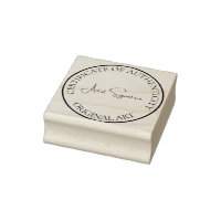 Artist Signature Certificate of Authenticity Stamp
