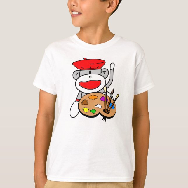Artist Sock Monkey T-Shirt (Front)