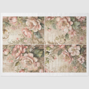 Artist Victorian Flower Junk Journal Backgrounds B Tissue Paper