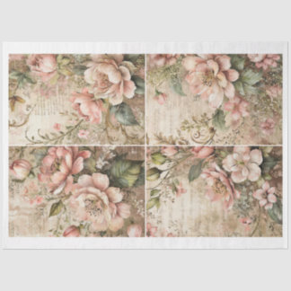 Artist Victorian Flower Junk Journal Backgrounds B Tissue Paper