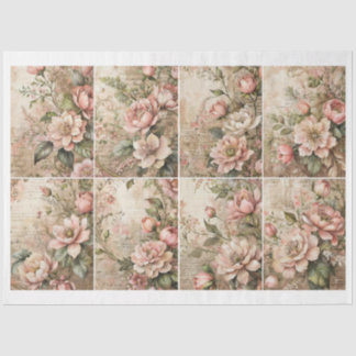 Artist Victorian Flower Junk Journal Backgrounds C Tissue Paper