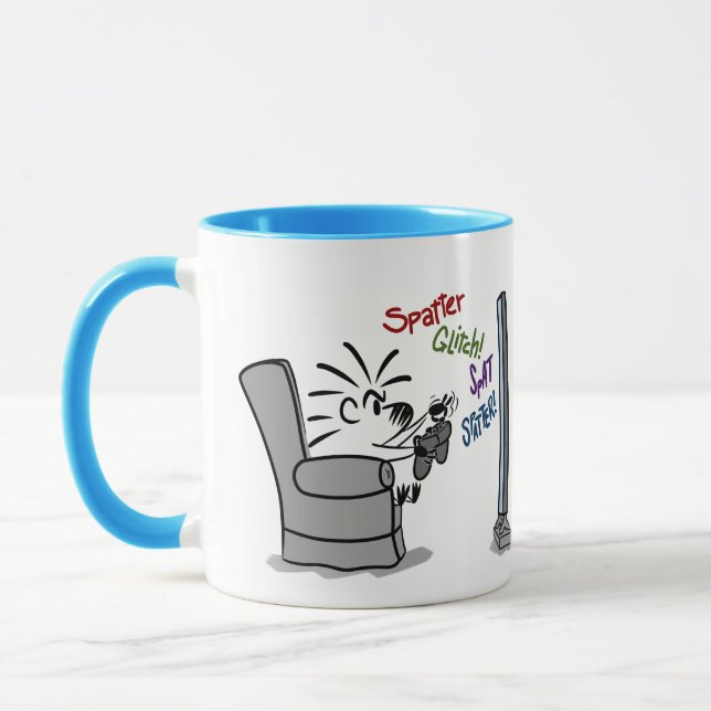 ARTIST - VIDEO GAMER Mug by Jeff Willis Art (Left)
