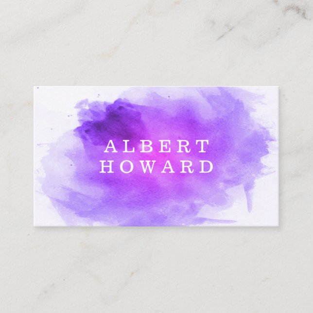 Artist | Watercolor | Modern Business Card (Front)