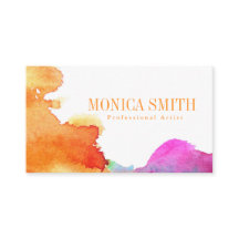 Artist Watercolor Style Business Card