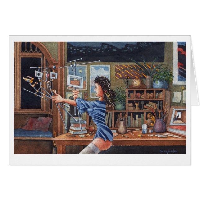 Artist With Perspective Machine (Front Horizontal)