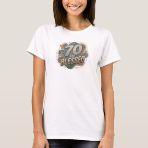 Artistic 70 AND BLESSED 2D Fashion Art T-Shirt