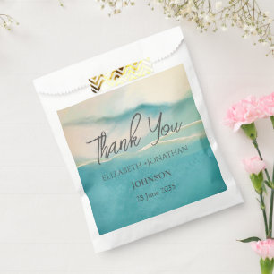Artistic Abstract Landscape  Wedding Thank You  Favour Bag