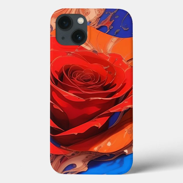 Artistic Abstract Marbled Rose   Case-Mate iPhone Case (Back)