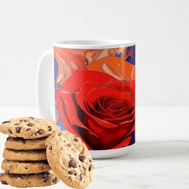 Artistic Abstract Marbled Rose   Coffee Mug (Creator Uploaded)