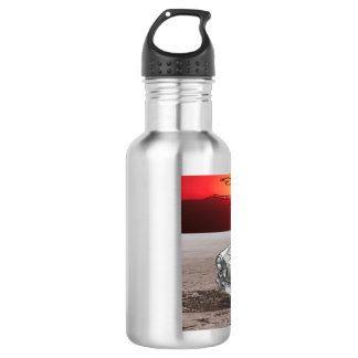 Artistic Abstract Red & Black Pattern Insulated Wa 532 Ml Water Bottle