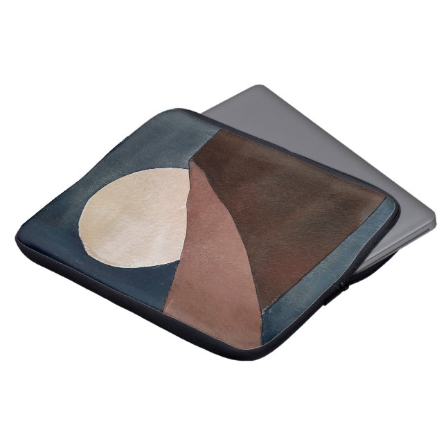 Artistic abstract watercolor painting laptop sleeve (Front Top)