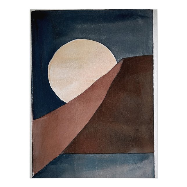 Artistic abstract watercolor painting photo print (Front)