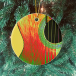 Artistic Acoustic Guitar Christmas Ornament<br><div class="desc">Acoustic classical guitar Christmas ornament with red yellow and green colors. This artistic image is a great addition to your holiday decor!</div>