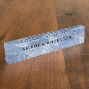 Artistic Acrylic Brushstrokes Personalised Nameplate