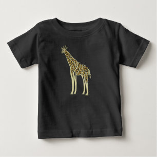 Artistic African Giraffe Tree Leaves Nature Theme Baby T-Shirt
