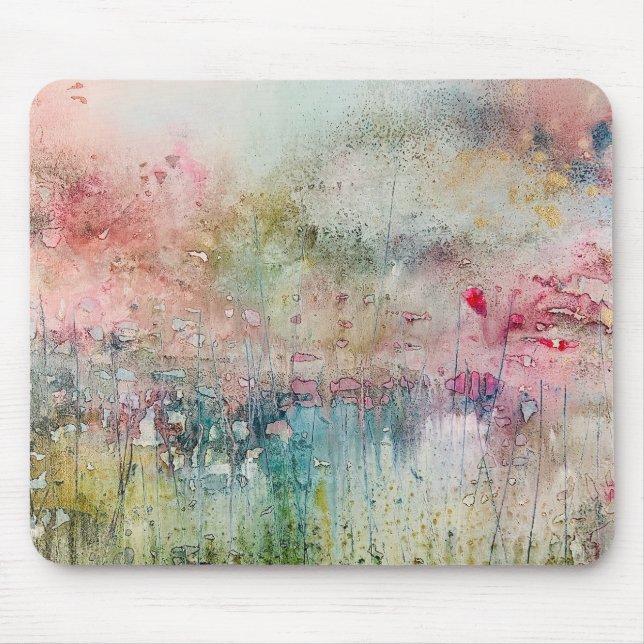 Artistic Alcohol Ink Abstract Landscape Mousepad  (Front)