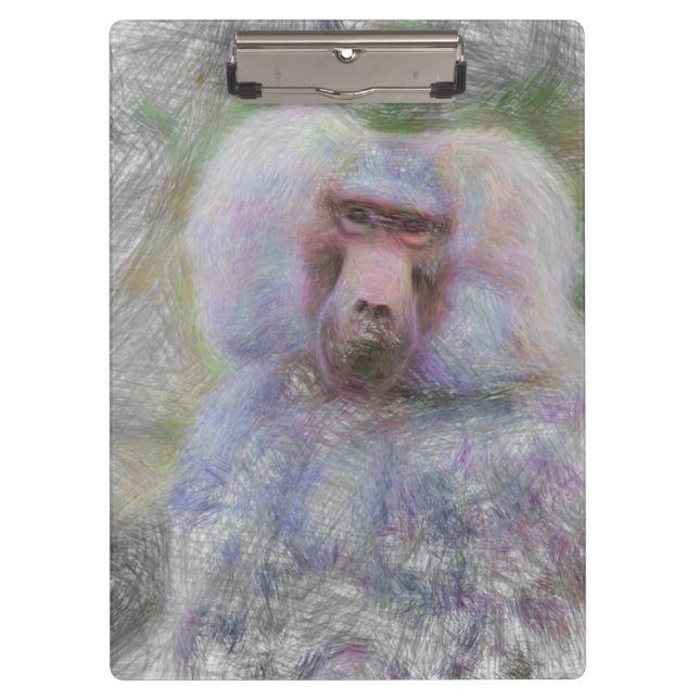 artistic animal baboon clipboard (Front)