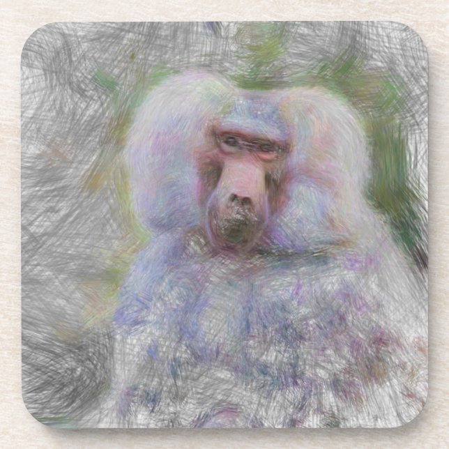 artistic animal baboon coaster (Front)