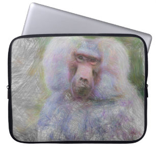 artistic animal baboon laptop sleeve