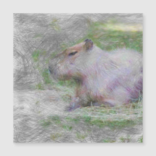 artistic animal capybara