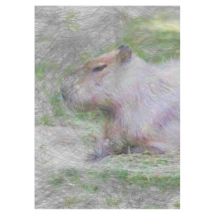 artistic animal capybara tablecloth