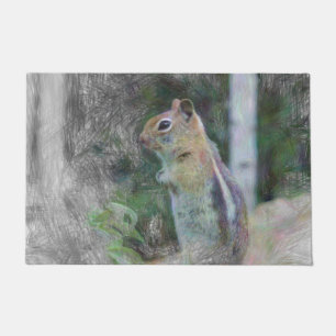 artistic animal chipmunk 1 doormat