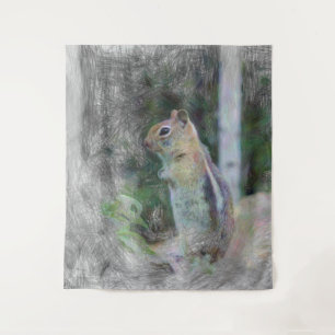 artistic animal chipmunk 1 tapestry