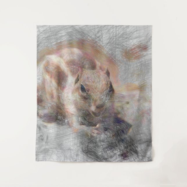 artistic animal chipmunk 2 tapestry (Front)