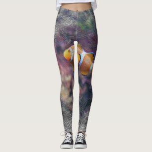 artistic animal clown fish leggings