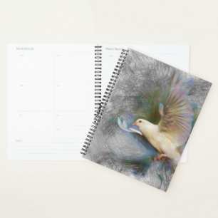 artistic animal dove planner