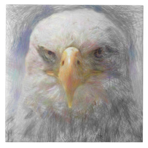 Artistic Animal eagle. Ceramic Tile