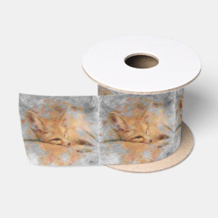 Artistic Animal Fennec Satin Ribbon