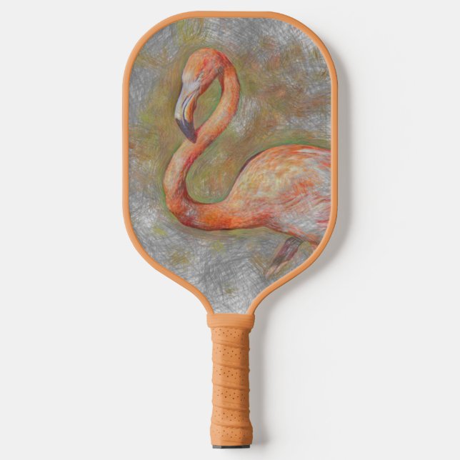 Artistic Animal Flamingo  Pickleball Paddle (Front)